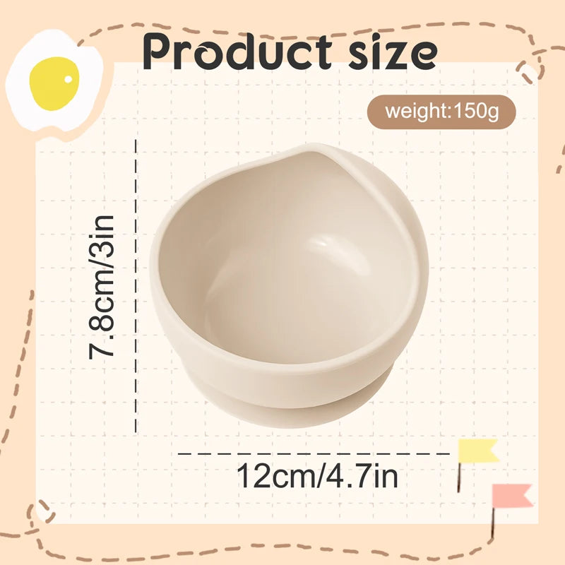 Silicone Baby Spill proof Bowl