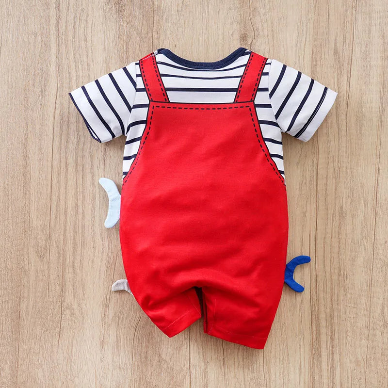 Cute Cartoon 3D Shark Baby Romper