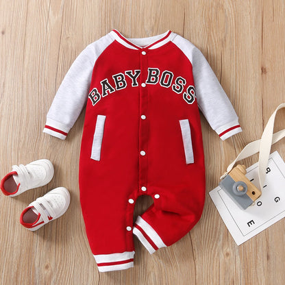 Baby Boss Varsity Romper