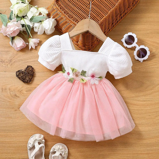 Baby Girl Summer floral Mesh Dress