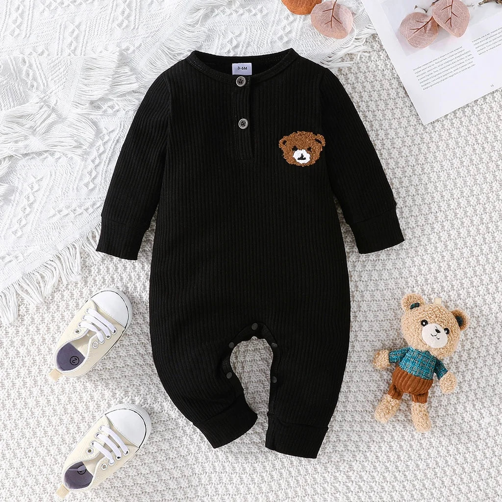 Newborn teddy bear romper