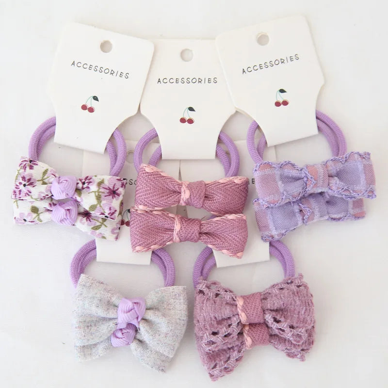 Hair tie Set of 5 Pairs in Assorted Colors