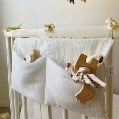 Baby bedside dual-pocket storage bag