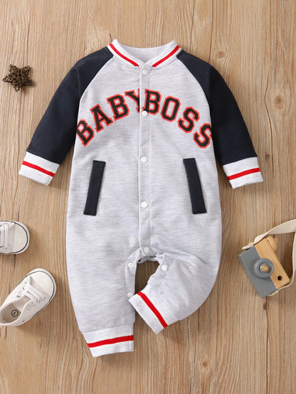 Baby Boss Varsity Romper