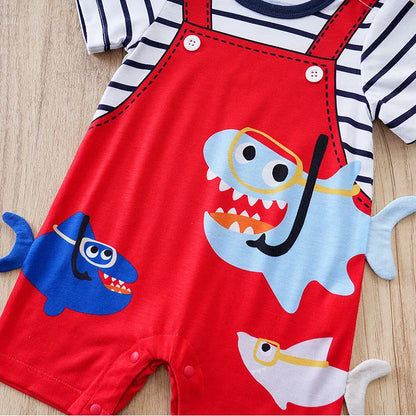 Cute Cartoon 3D Shark Baby Romper