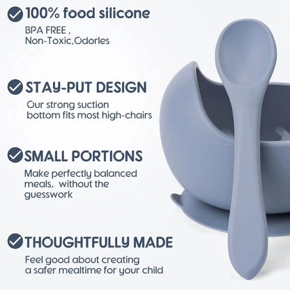 Silicone Baby Spill proof Bowl