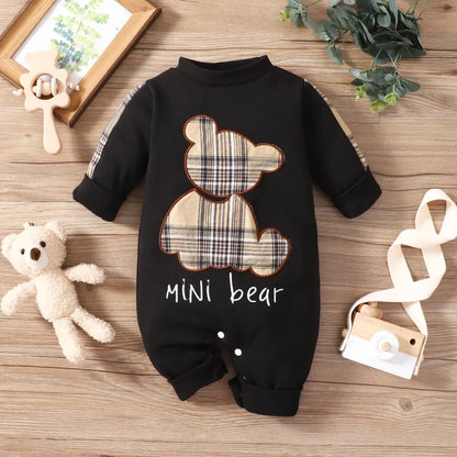 Baby Plaid Bear Romper