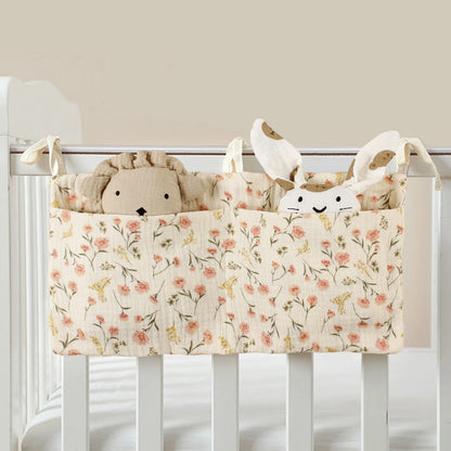 Baby bedside dual-pocket storage bag