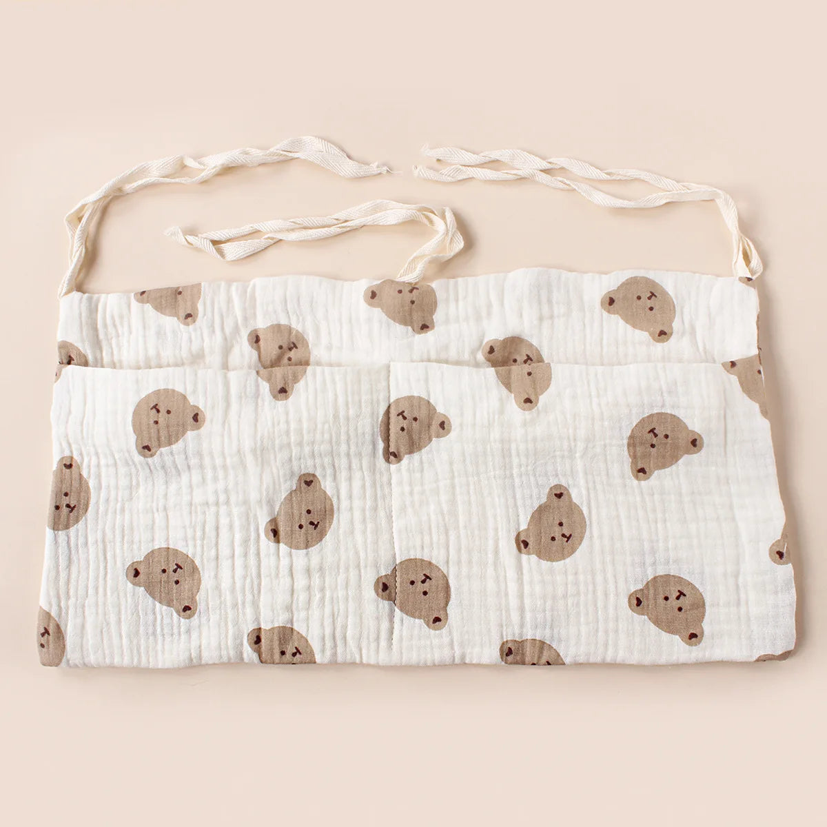 Baby bedside dual-pocket storage bag