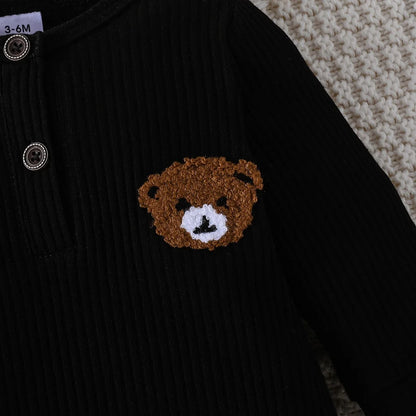 Newborn teddy bear romper