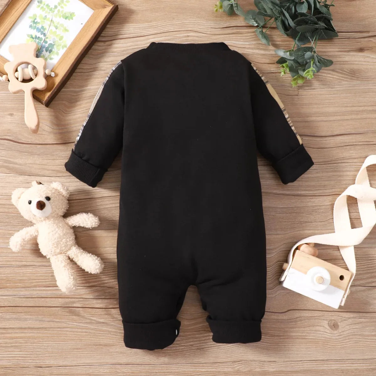 Baby Plaid Bear Romper